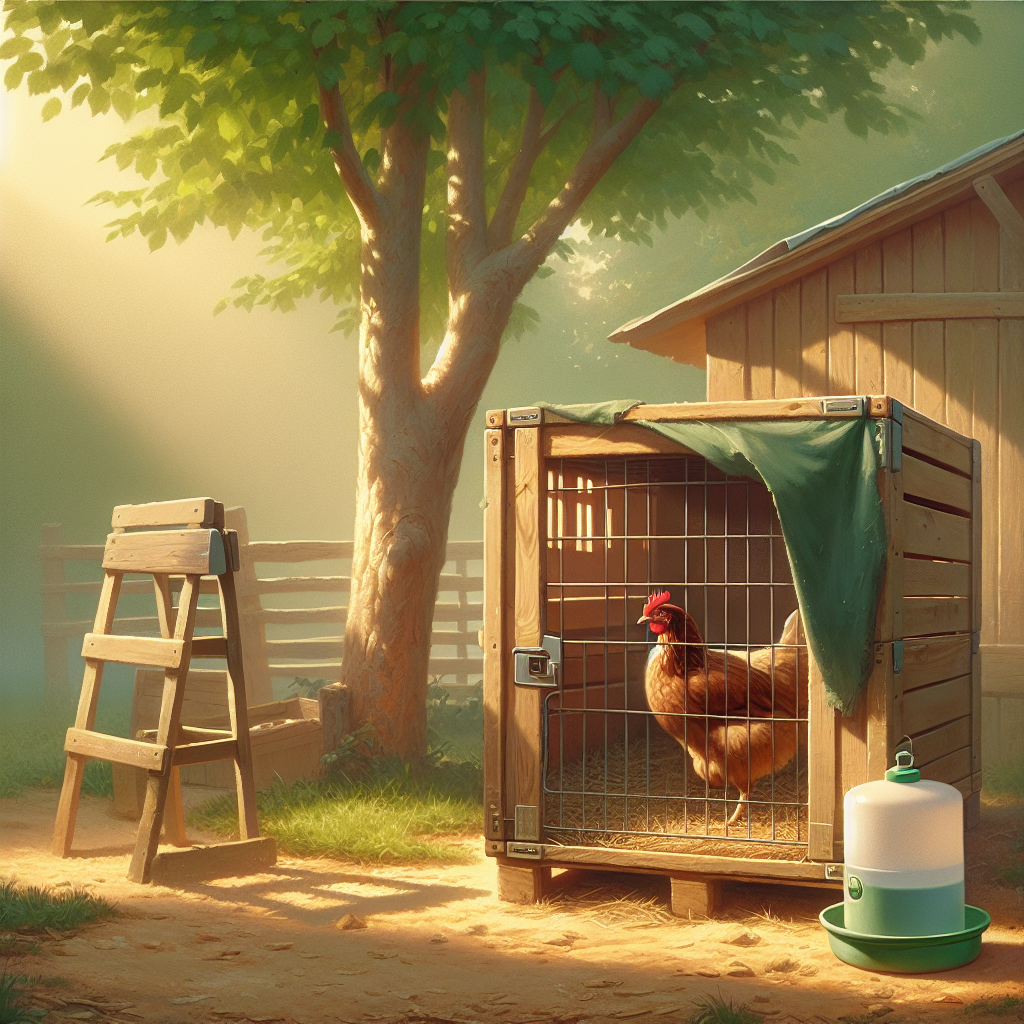 Calmer une poule stressée au poulailler
