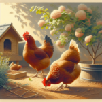 Poule heureuse qui gratte et prend un bain de poussière