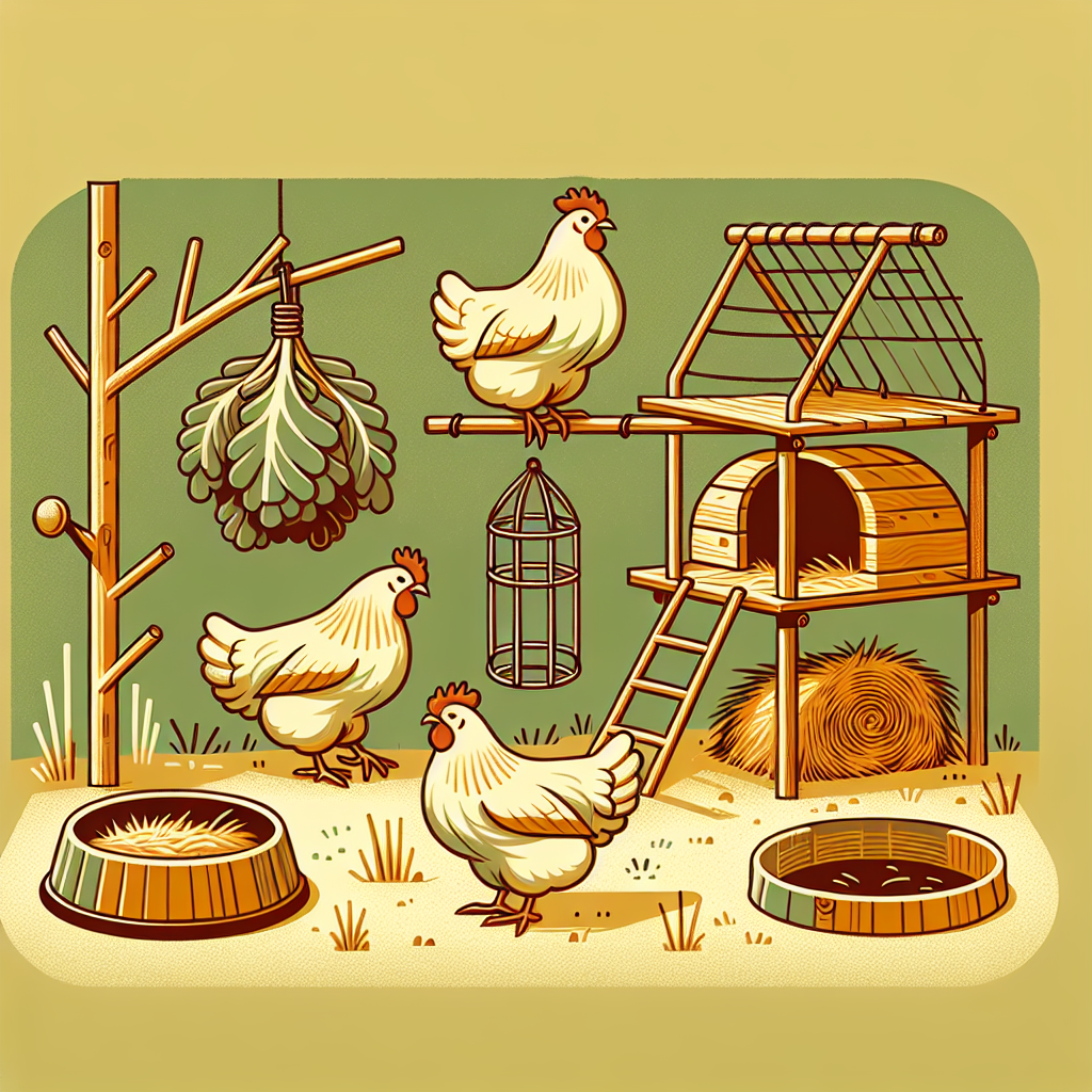 Poules actives dans un poulailler vivant