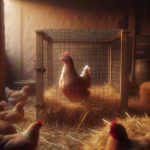 Isoler une poule malade en sécurité au poulailler