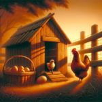 Poules jeunes ou adultes devant un poulailler