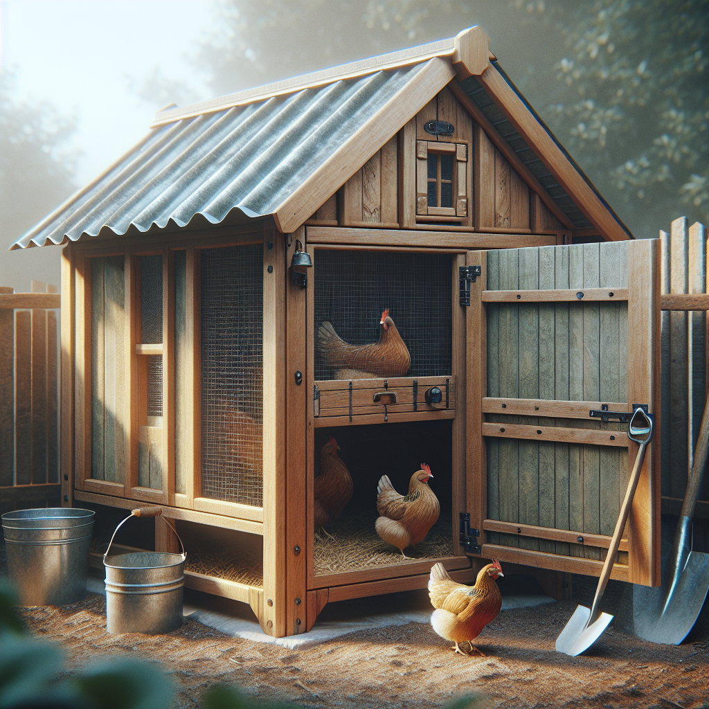 Poulailler durable en bois, simple et sécurisé