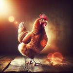 Poule en bonne santé, crête rouge et regard vif