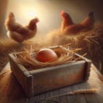 Premiers oeufs après adoption de poules adultes au poulailler